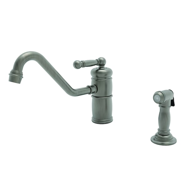 Newport Brass Single Handle Kitchen Faucet With Side Spray in Antique Nickel 941-15A - main